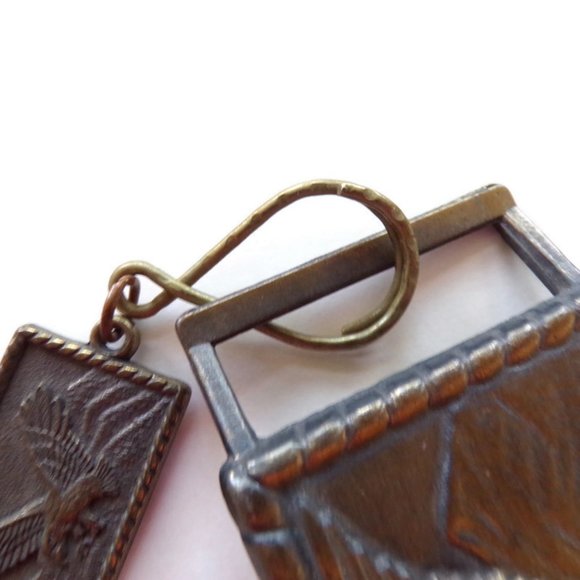 Brass Eagle Belt Buckle and Key Ring Holder 0719 - Picture 4 of 6